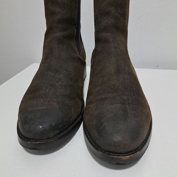 Thursday Boot Co. The Duchess Grunge Streetwear Dark Olive Suede Size 8 - Picture 14 of 15